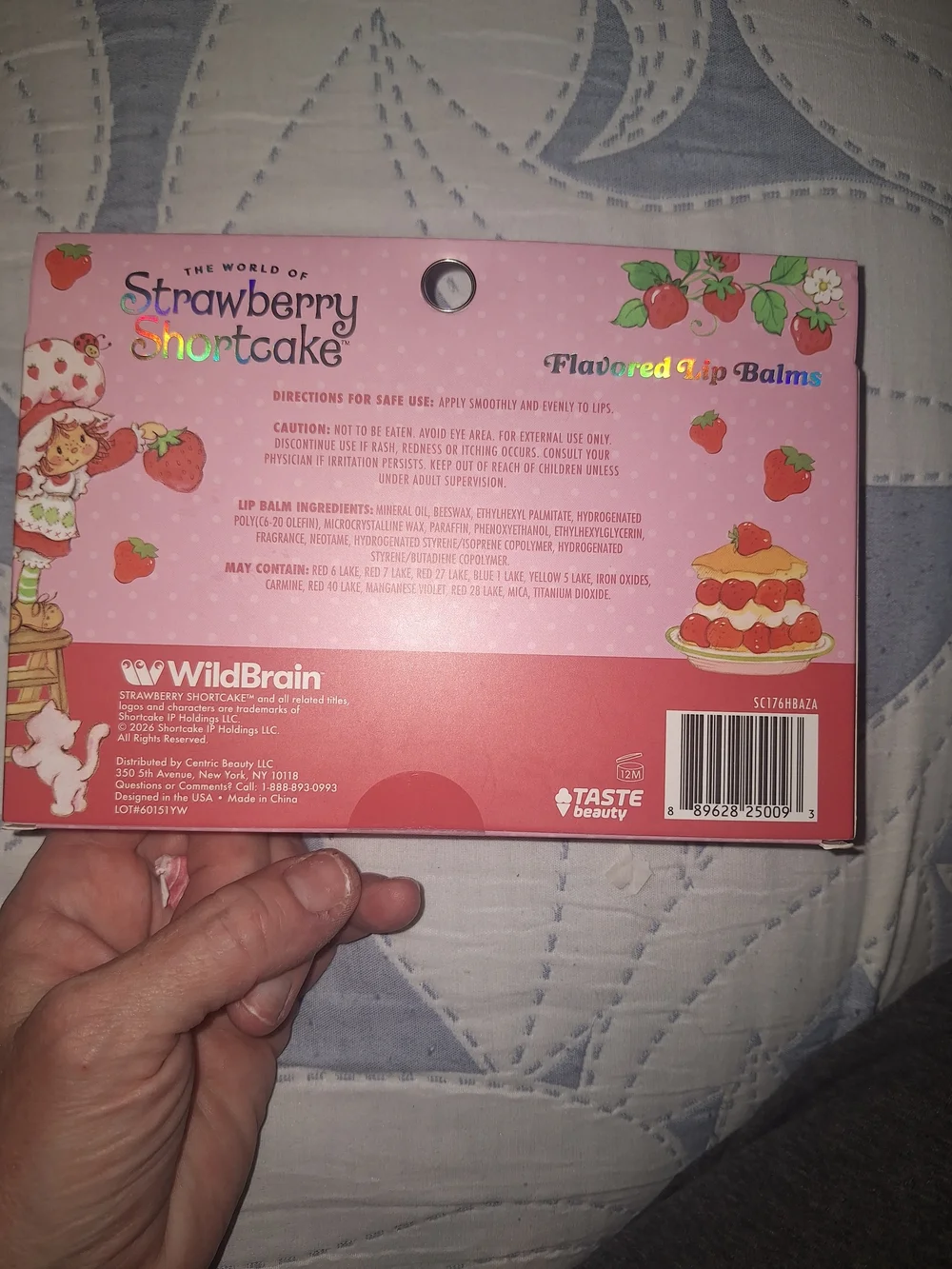 Strawberry Shortcake Cosmetic Bag Eyeshado Contour Lip Balm Makep Blenders